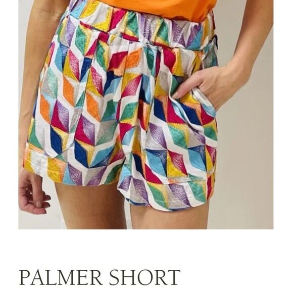 Willa Story Palmer Pull On Short Kaleidoscope Embroidered Feminine Size Medium - Picture 2 of 14